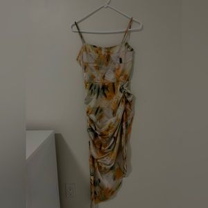 Silk Watercolor Style Maxi Dress